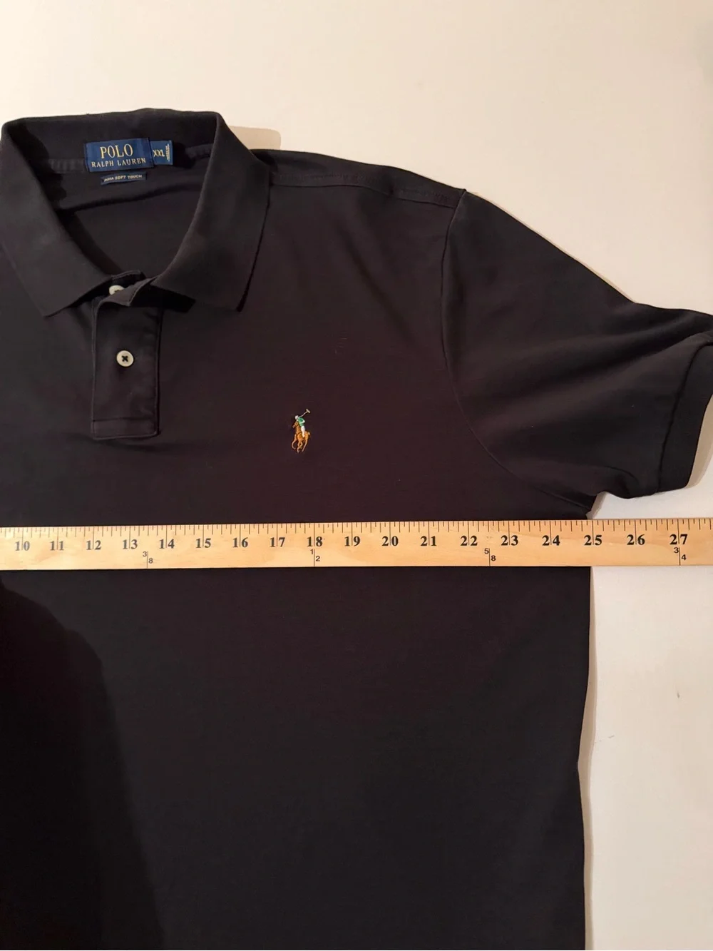 Polo Ralph Lauren Flesh Pony Pima Soft Touch Polo Shirt Men’s Black Classic XXL